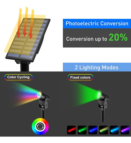 T-sun Focos Solares Que Cambian De Color, Luces Led De Paisa 2