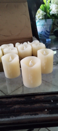 Maxel LED Paraffin Candle 6 Cms Flickering Melted Effect with Batteries 2