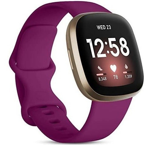 Odbeai Fitbit Versa 3-4 Sense2 Silicone Strap Fuchsia L 0