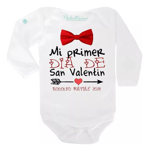 Compralo UY Personalized Valentine's Day Baby Bodysuit Short or Long Sleeve 0