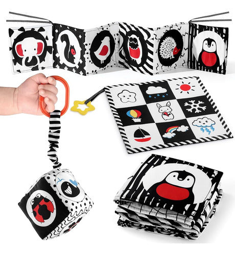 Sammas 3 Pcs High Contrast Baby Toys in Black and White 0