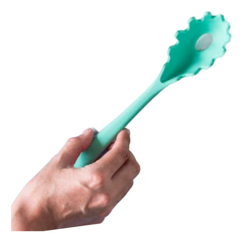 Generic Silicone Pasta Spoon Green 28.5x5.5 cm 0