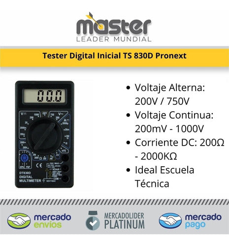 Pronext Tester Digital Super Oferta Modelo DT 830 B 1