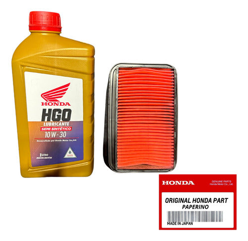 Honda Kit Service Orig CB125 Semi-Synthetic + Paper Air Filter 1