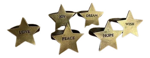 Luciano Dutari 12 Napkin Rings Star Holders 0