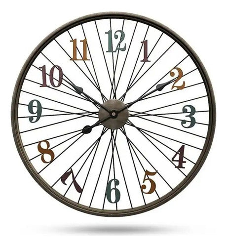 FranMark Vintage Bicycle Wheel Wall Clock 0