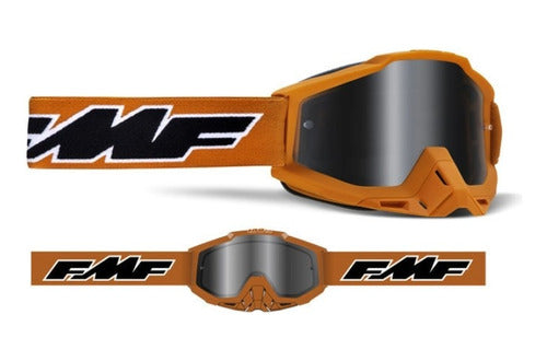 FMF Powerbomb Mirrored Rocket Orange MX Moto Goggles 0