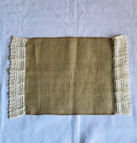 AMADAR HOME Individual Rectangular / Centerpiece - Burlap with Cotton Edging 0