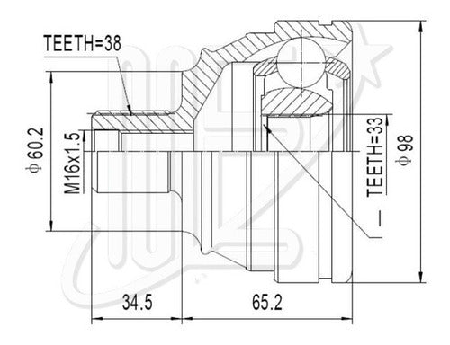 New Lara Wheel Hub Bearing without ABS for Volkswagen Transporter 2.4 1