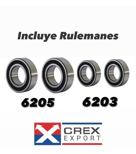 Crex Export Pinion With Shaft For Concrete Mixer Plus Bearings 6203 And 6205 5