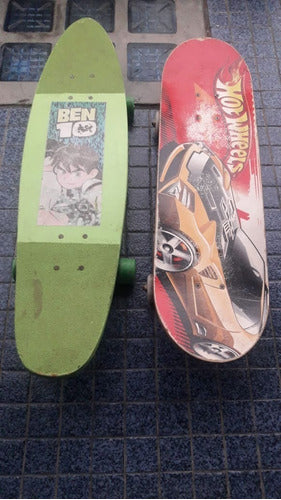 Skate Patineta Hot Wheels, Muy Buen Est C/ Detalles 67x28cms 1