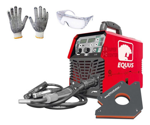 Equus MIG TIG MMA 3 in 1 Welder with and without Gas + Magnetic Squares 0