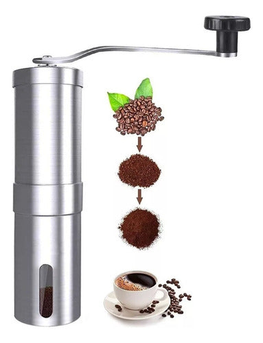 Stainless Steel Manual Coffee Grinder with Ceramic Mill 1