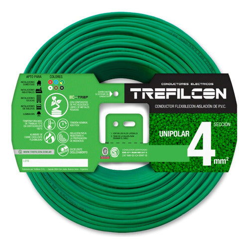 TREFILCON 4mm Single-core Standardized Cable Roll x 50 Meters 28