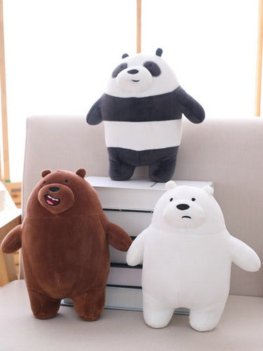 Set of 3 Boisterous Bears Plush Toys - Panda, Polar, Brown 20cm each 1
