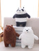 Set of 3 Boisterous Bears Plush Toys - Panda, Polar, Brown 20cm each 1