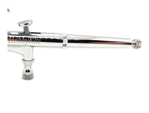 Dual Action Gravity Feed Airbrush 0.3mm Nozzle with 3m Hose 7