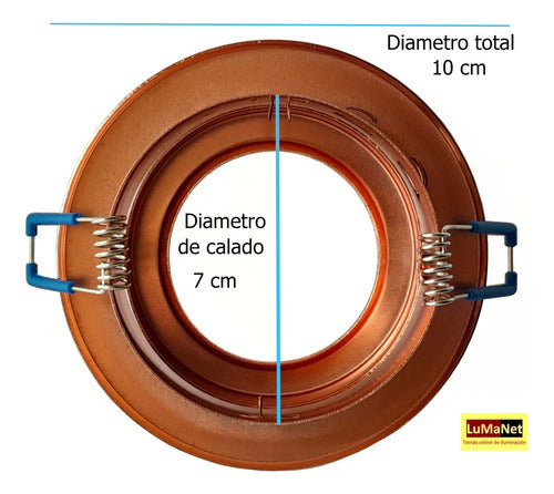 Candil Spot De Embutir De Chapa Cobre Para Lampara Dicroica X40 1