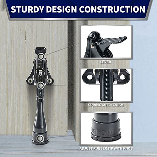 Home&i Height Adjustable Door Stopper with Spring Lever - Easy Installation 3