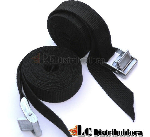 2 Tie-Down Straps 2.5m Strap Quick-Lock Buckle for Securing Luggage Surf Kayak 2