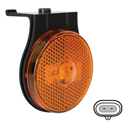 H3 Farol Lateral Led 65mm C/sop. Ambar Bivolt S/ Ficha 2t 0