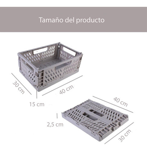 Cesto Canasto Organizador De Plástico Plegable 2