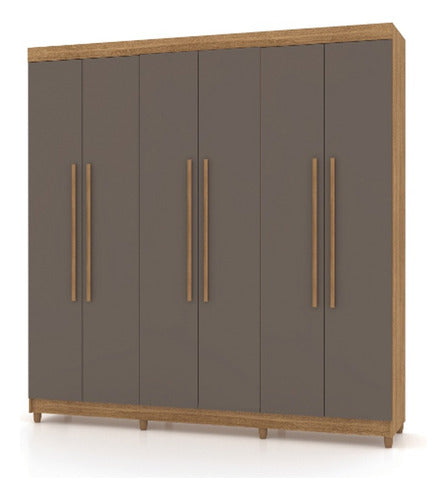 Welaman Elegance 6-Door Wardrobe with 2 Drawers and Various Shelves - 100% MDP 0