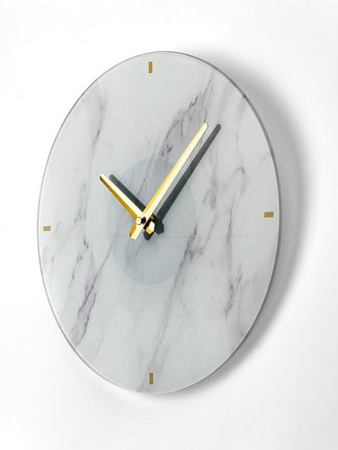 Landmark Minimalist Wall Clock Marble-Like Decoration! 1