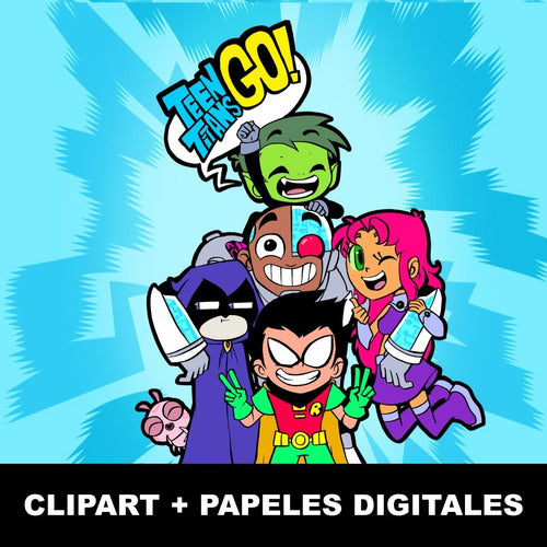 Wook Imprimibles Super Kit Jóvenes Titanes Clipart Png Y Papeles 1