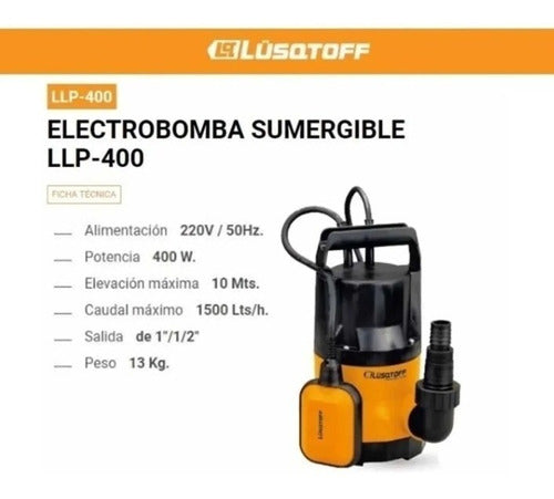 Lusqtoff Submersible Water Pump 400W LLP-400 1