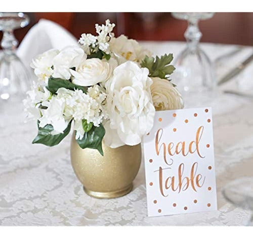 Sweetzer & Orange Rose Gold Table Numbers for Weddings 1 4