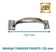 Manijas Puente Tirador Cajón Mueble 125mm Chapa Zinc. X 12 2