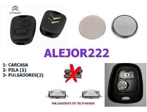 C3 Key for Citroen: Repair Control Case and Button 0