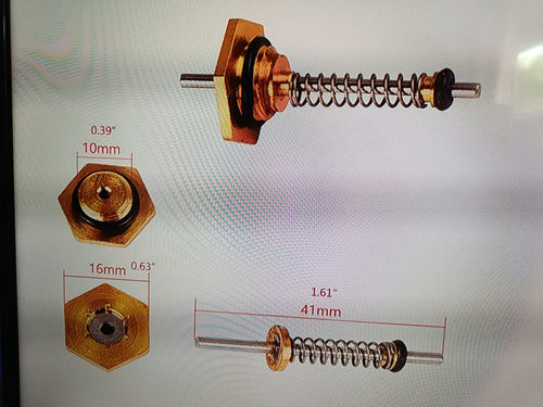 Kit De Válvula.vastago  10 Mm, Repuesto Para Calentador  Gas 0