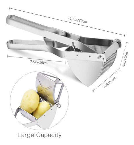 Triturador De Papas Inoxidable Para Uso Comercial Y Doméstic 6