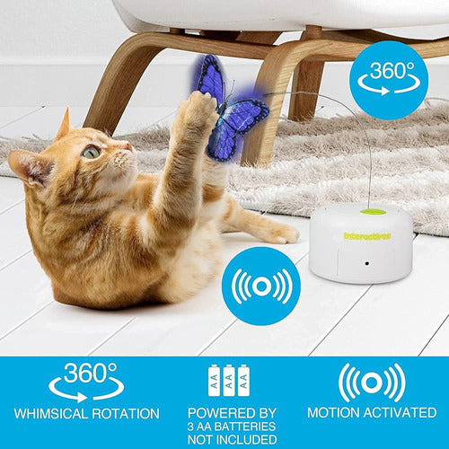 AFP All For Paws Interactive Motion Sensor Butterfly Cat Teaser Toy 2