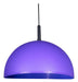 PVC Hanging Bell Pendant Lamp Half Sphere 35cm Black 5