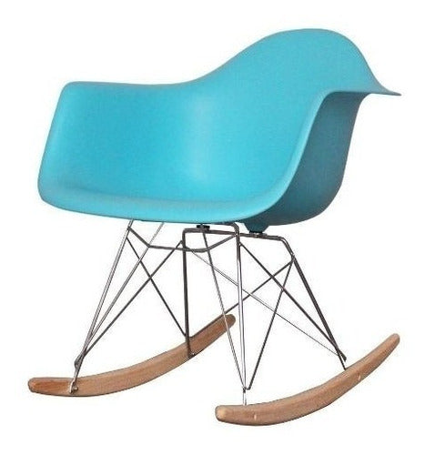 Universal Deco Eames Rocking Chair Celeste Turquesa 0