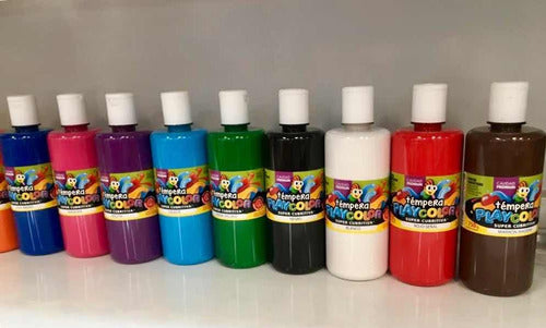 PlayColor Tempera Escolar 750 Grs No Temple X12 + 12 Fluo 3