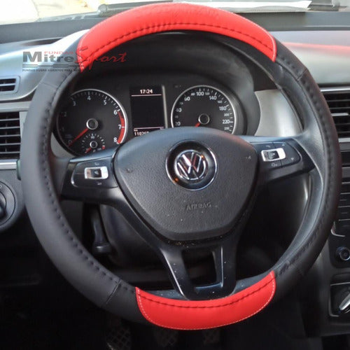 Goodyear Steering Wheel Cover - Red and Black - Cuerina 1