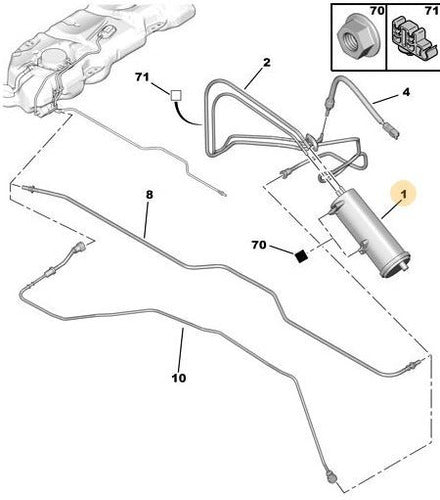 Peugeot Canister Absorber Vapor Combustible 206/207 Original 4