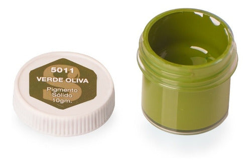 Pigmento Verde Oliva Sólido Para Vidrio Liquido Resinas 0