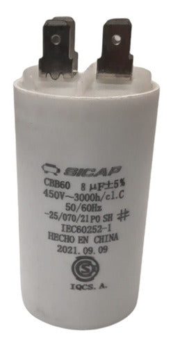 Capacitor De Arranque De 8 Mf 450v 0