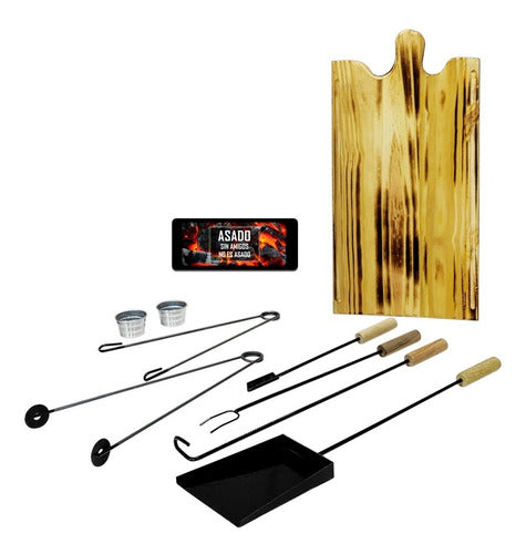 Verzella Godoy Juego De Parrilla Asador Asado Set X9 Productos Utensilios 0