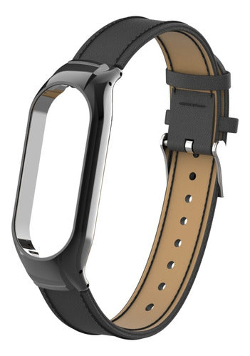 Faux Leather - Metal Mesh for Xiaomi Smart Band 7 1
