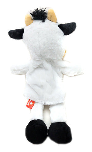 Titere Mano N39 Peluche Vaca Mueve Boca Juguete Campo Granja 7