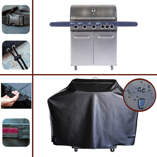 Funda Cubre Parrilla Patagonia Bbq Grill Q5 Lona Impermeable 0