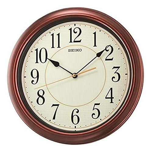 Seiko 13  Reloj De Pared Numerado Con Acabado De Madera 0