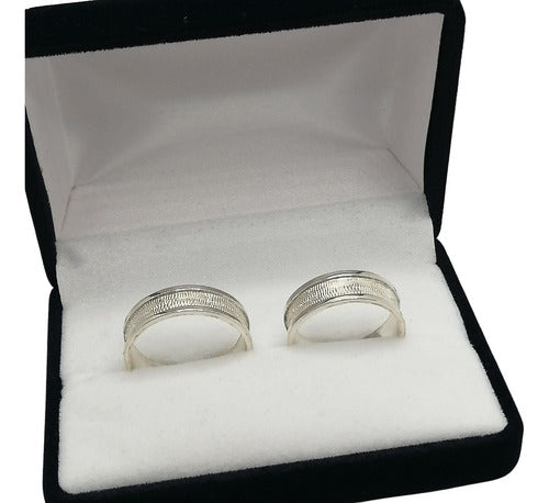 Arenadas 7mm Silver 925 Wedding Bands Set 0