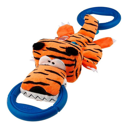 GiGwi Double Handle Tiger Chifle and Rope 0